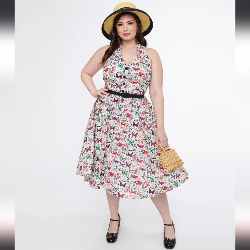 NWT UV Butterfly Halterย Dress 1X - Picture 4 of 9